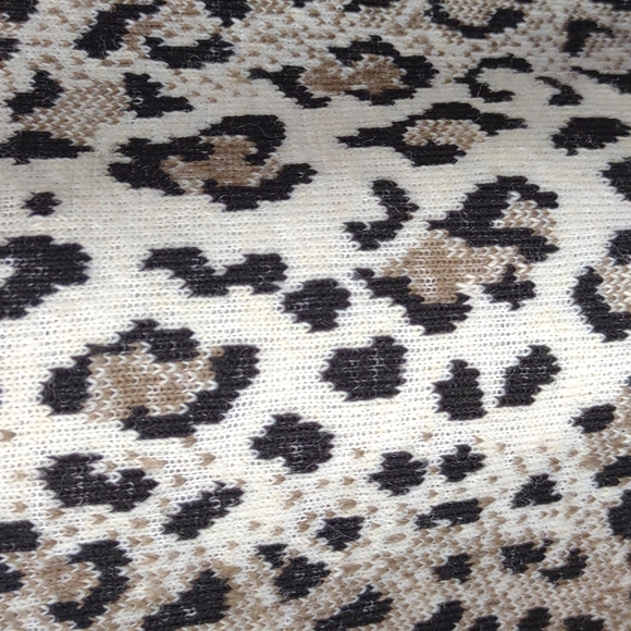 Coldwater Creek Brown Cream Cheetah Leopard Animal Print Fleece Faux Fur BU Vest - Picture 10 of 11